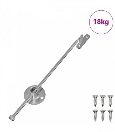 vidaXL Pull Rod Hinge 439 pcs Silver Iron