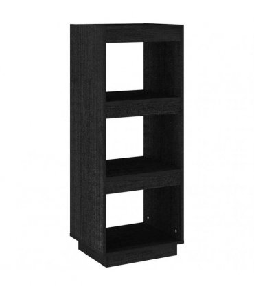 vidaXL Book Cabinet/Room Divider Black 40x35x103 cm Solid Pinewood