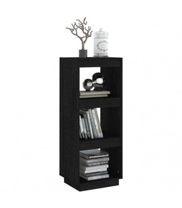 vidaXL Book Cabinet/Room Divider Black 40x35x103 cm Solid Pinewood