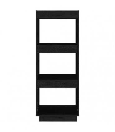 vidaXL Book Cabinet/Room Divider Black 40x35x103 cm Solid Pinewood