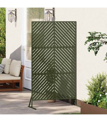vidaXL Privacy Screen 100 x 50 x 180 cm Steel Olive Green