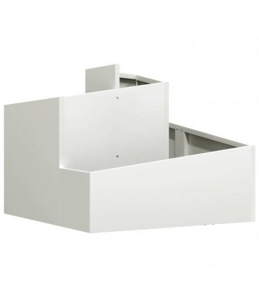 vidaXL Garden Planter White 60 x 60 x 50 cm Cold-rolled Steel
