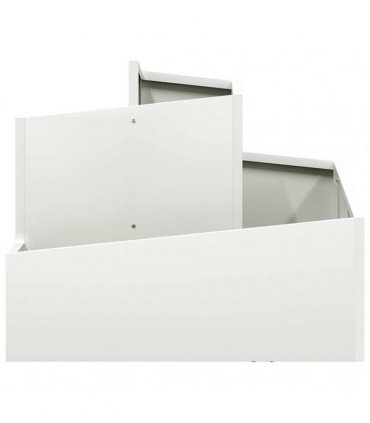 vidaXL Garden Planter White 60 x 60 x 50 cm Cold-rolled Steel