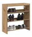 vidaXL Shoe Rack Artisan Oak 60x25x62 cm Engineered Wood
