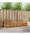 vidaXL Outdoor Sofa Set 3 pcs Natural Solid Acacia Wood