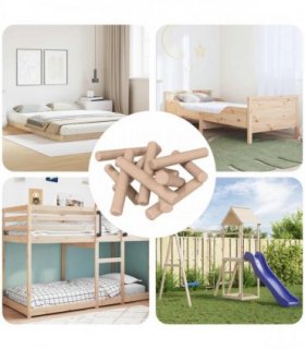 vidaXL Wooden Dowels 24000 pcs Brown Solid wood