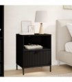 vidaXL Bedside Cabinet Black 49 x 36 x 61 cm Engineered wood
