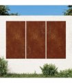 vidaXL Garden Wall Decorations 3 pcs 105x55 cm Corten Steel Sun Design
