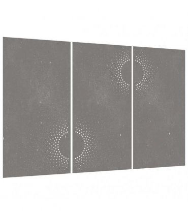 vidaXL Garden Wall Decorations 3 pcs 105x55 cm Corten Steel Sun Design