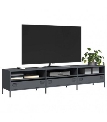 vidaXL TV Cabinet Anthracite 202x39x43.5 cm Cold-rolled Steel