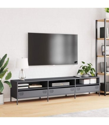 vidaXL TV Cabinet Anthracite 202x39x43.5 cm Cold-rolled Steel