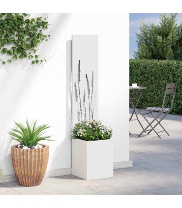 vidaXL Garden Privacy Screen White 32 x 150 cm Cold-rolled steel