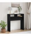 vidaXL Console Table Black Oak 78 x 30 x 80 cm Engineered Wood