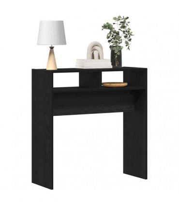 vidaXL Console Table Black Oak 78 x 30 x 80 cm Engineered Wood