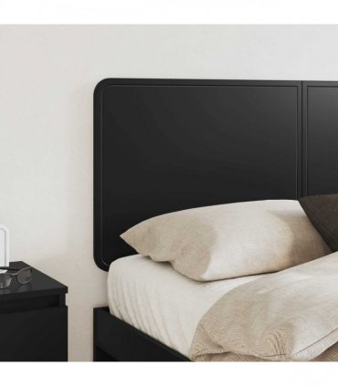 vidaXL Headboard Black Oak Engineered wood