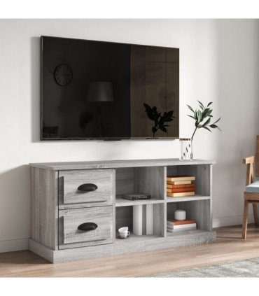 vidaXL TV Cabinet Grey Sonoma 102x35.5x47.5 cm Engineered Wood