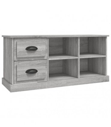 vidaXL TV Cabinet Grey Sonoma 102x35.5x47.5 cm Engineered Wood