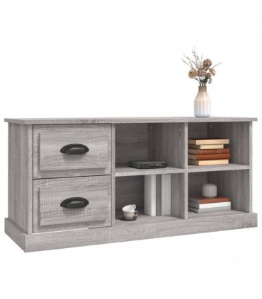 vidaXL TV Cabinet Grey Sonoma 102x35.5x47.5 cm Engineered Wood