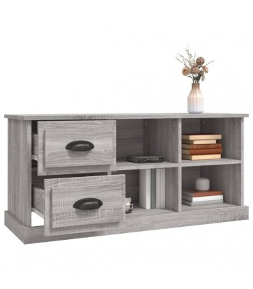vidaXL TV Cabinet Grey Sonoma 102x35.5x47.5 cm Engineered Wood