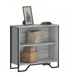 vidaXL Bookcase Grey Sonoma 80x31x74.5 cm Engineered Wood