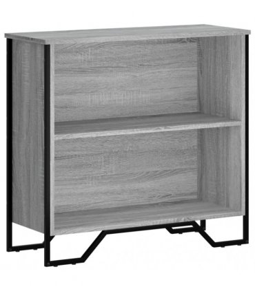 vidaXL Bookcase Grey Sonoma 80x31x74.5 cm Engineered Wood