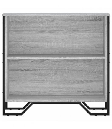 vidaXL Bookcase Grey Sonoma 80x31x74.5 cm Engineered Wood