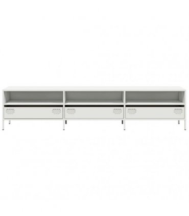 vidaXL TV Cabinet White 202x39x43.5 cm Cold-rolled Steel