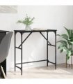 vidaXL Console Table Black Oak 75 x 32 x 75 cm Engineered Wood