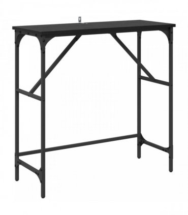 vidaXL Console Table Black Oak 75 x 32 x 75 cm Engineered Wood