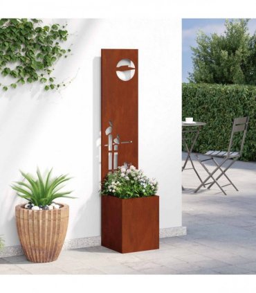 vidaXL Garden Privacy Screen Rusty 32 x 150 cm Weathering steel
