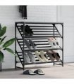 vidaXL Shoe Rack Grey Sonoma 90x30x85 cm Engineered Wood