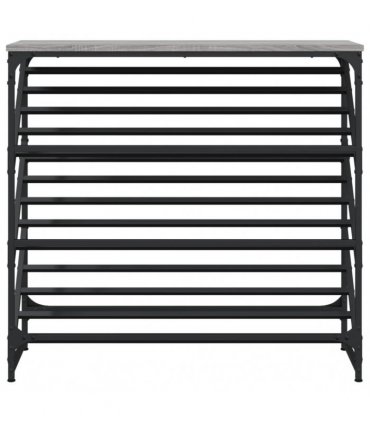 vidaXL Shoe Rack Grey Sonoma 90x30x85 cm Engineered Wood