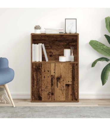 vidaXL Bookcase Old Wood 60x24x85 cm Engineered Wood