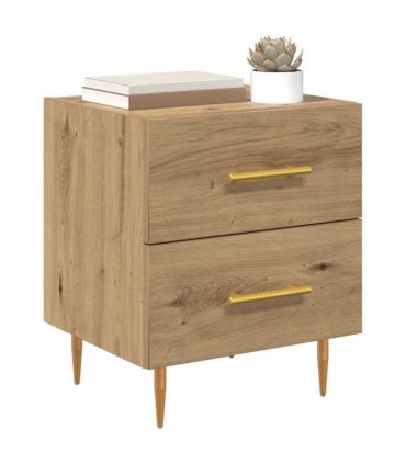 vidaXL Bedside Cabinet with Drawer 2 pcs Artisan Oak 40 x 35 x 47.5 cm