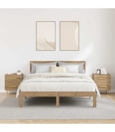 vidaXL Bedside Cabinet with Drawer 2 pcs Artisan Oak 40 x 35 x 47.5 cm