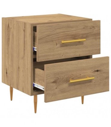 vidaXL Bedside Cabinet with Drawer 2 pcs Artisan Oak 40 x 35 x 47.5 cm
