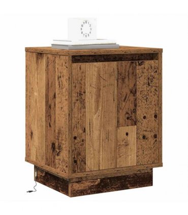 vidaXL Bedside Cabinet 2 pcs Old Wood 39 x 34.5 x 50 cm