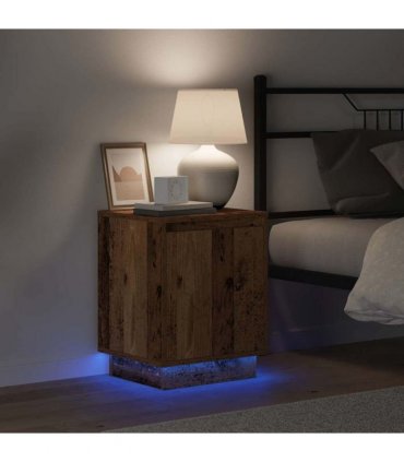 vidaXL Bedside Cabinet 2 pcs Old Wood 39 x 34.5 x 50 cm