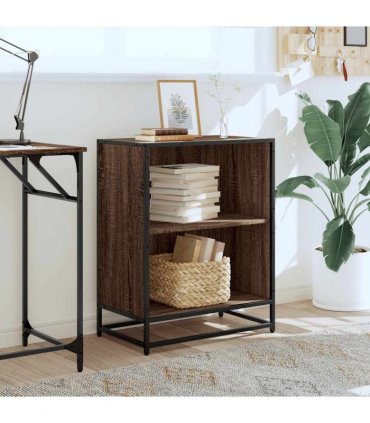 vidaXL Book Cabinet Brown Oak 60x35x76 cm Engineered Wood