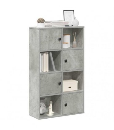 vidaXL Bookcase Concrete Grey 60x24x101.5 cm Engineered Wood