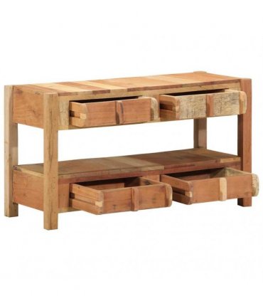 vidaXL TV Cabinet with Drawer Brown 83 x 33 x 46 cm Solid Reclaim Wood