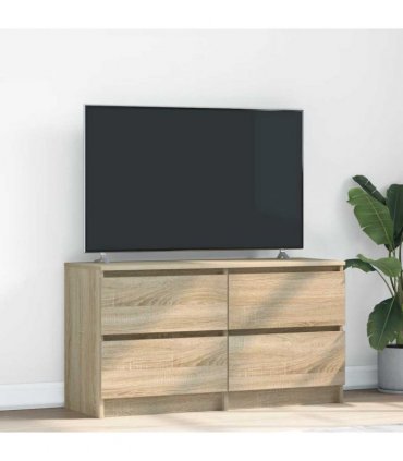 vidaXL TV Cabinet Sonoma Oak 100x35x54 cm Engineered Wood