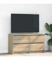 vidaXL TV Cabinet Sonoma Oak 100x35x54 cm Engineered Wood