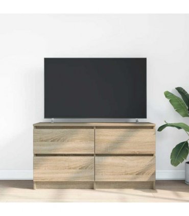 vidaXL TV Cabinet Sonoma Oak 100x35x54 cm Engineered Wood