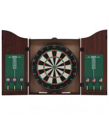 vidaXL Professional Dart Set with Dartboard and Cabinet Sisal Steel