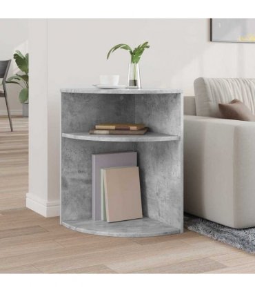 vidaXL End Table Concrete Grey 39.7 x 39.7 x 60 cm Engineered Wood
