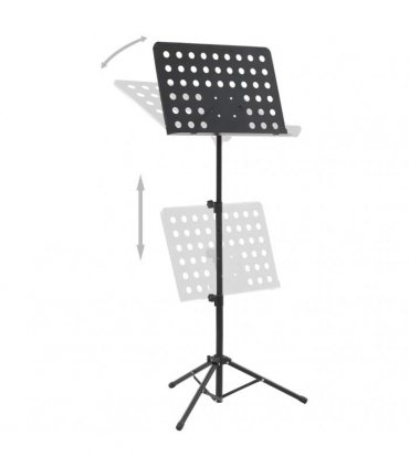 vidaXL Music Book Stand Black Steel