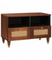 vidaXL TV Cabinet with Drawer Brown 70 x 33.5 x 46 cm Solid Mango Wood