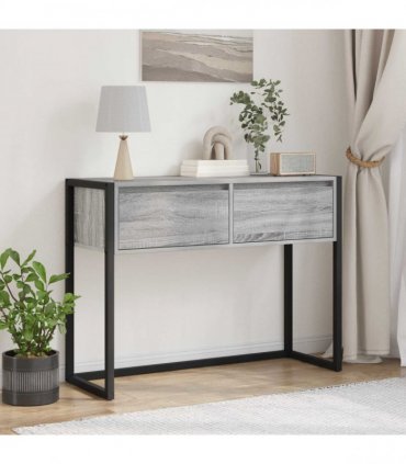 vidaXL End Table Grey Sonoma 100 x 36 x 75 cm Engineered Wood