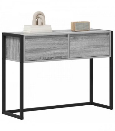 vidaXL End Table Grey Sonoma 100 x 36 x 75 cm Engineered Wood